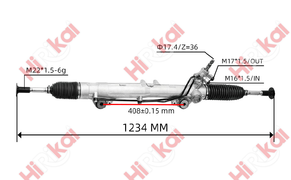 Hydraulic Power Steering Rack and Pinion for LHD LAND CRUISER 5700 2007- 44200-60170