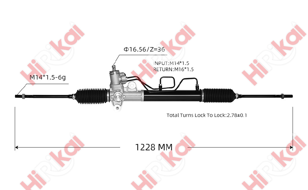 Hydraulic Power Steering Rack and Pinion for LHD KIA CERATO 2003- KIA SPECTRA 57700-2F100/57700-22601